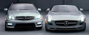 C 63 AMG Coupé és SLS AMG Roadster szerepel a Mercedes új reklámjában. Még be sem mutatták őket